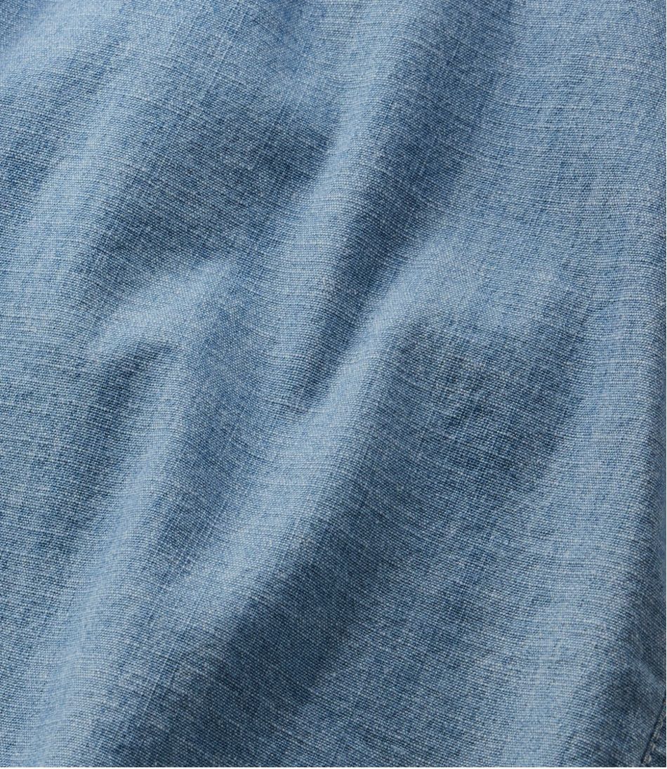 Women's Lakewashed Dock Shorts, Mid-Rise Chambray L.L.Bean Classic