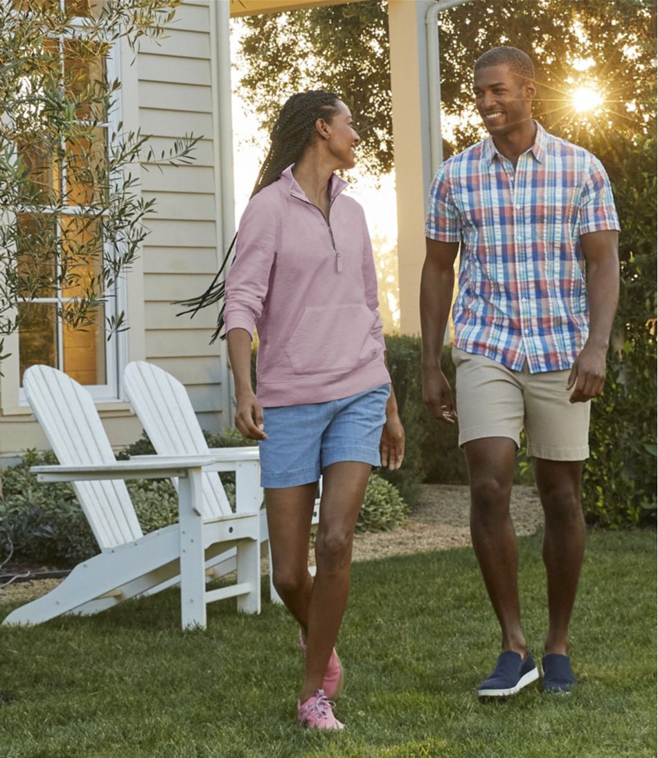 Women's Lakewashed Dock Shorts, Mid-Rise Chambray L.L.Bean Classic
