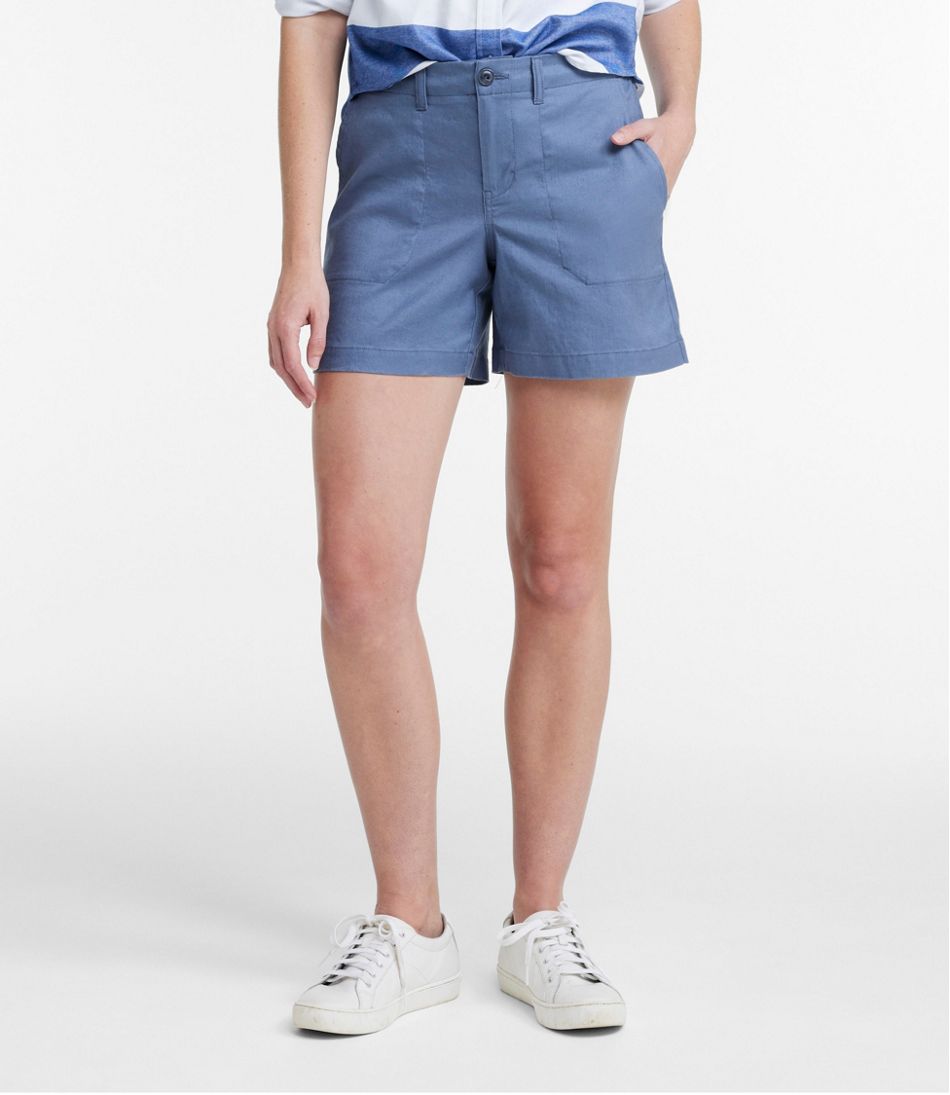 Women's Comfort Stretch Cotton/Linen Shorts, High-Rise 7" L.L.Bean Top Pick