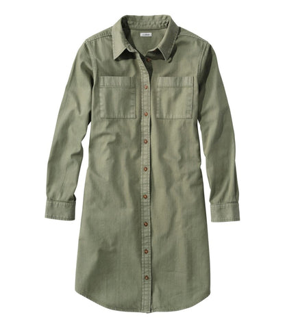 Women's L.L. Bean Heritage Washed Denim Shirt Dress, Garment-Dye L.L.Bean Classic