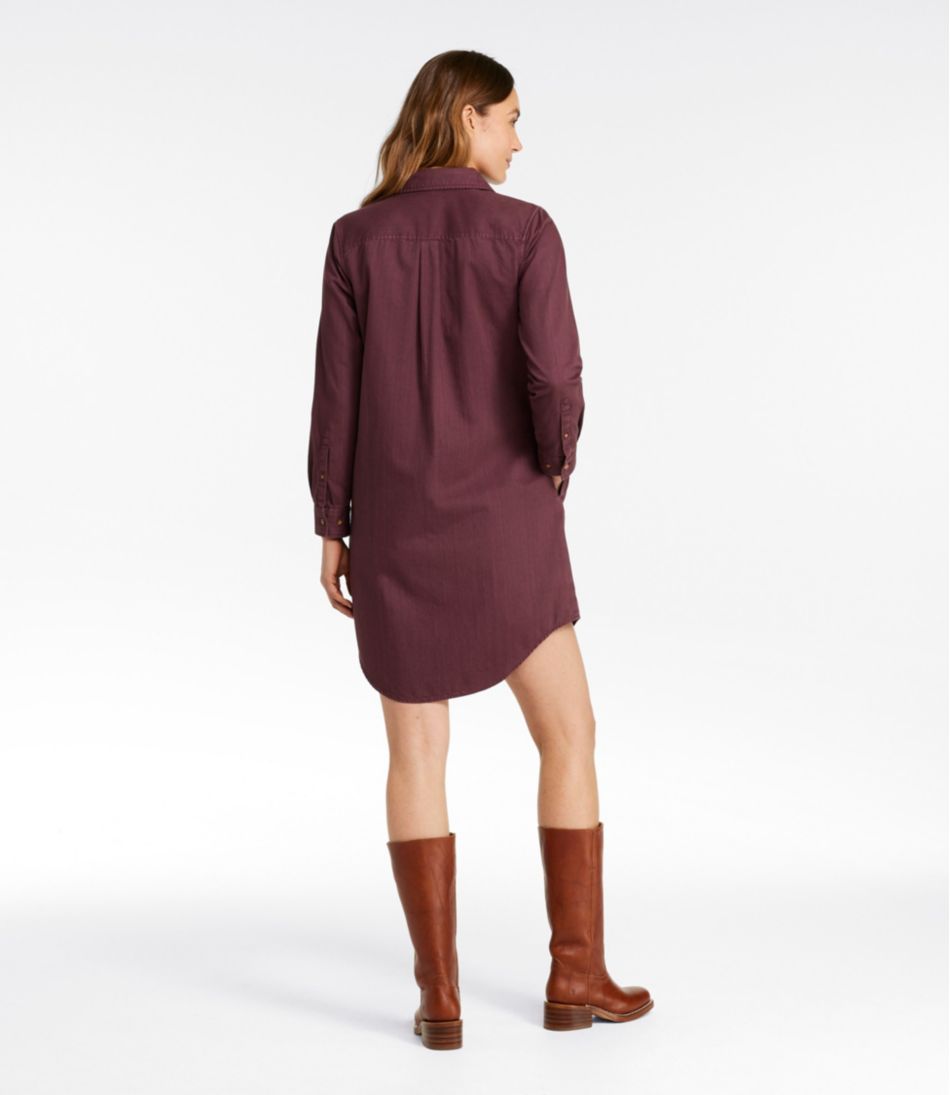 Women's L.L. Bean Heritage Washed Denim Shirt Dress, Garment-Dye L.L.Bean Classic