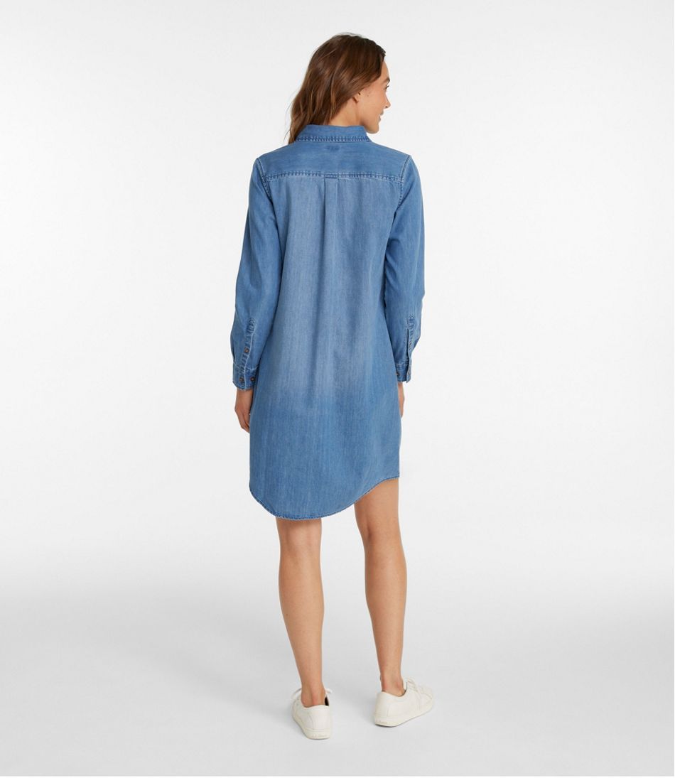 Women's L.L. Bean Heritage Washed Denim Shirt Dress L.L.Bean Essential