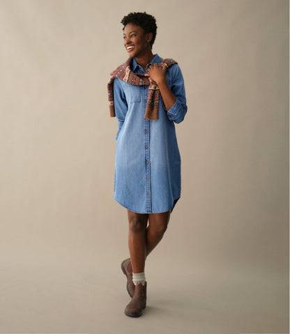 Women's L.L. Bean Heritage Washed Denim Shirt Dress L.L.Bean Essential