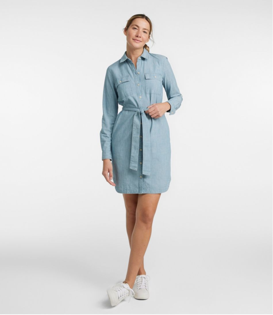 Women's Signature Camp Shirt Dress, Button-Front L.L.Bean Everyday