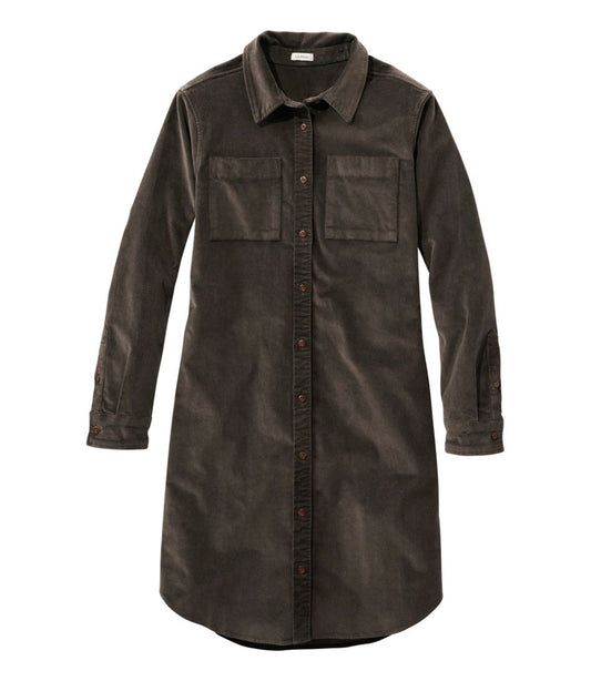 Women's L.L.Bean Heritage Corduroy Shirt Dress L.L.Bean Premium