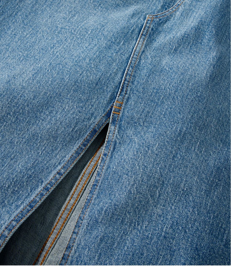 Women's Signature Heritage Denim Midi Skirt L.L.Bean Top Pick