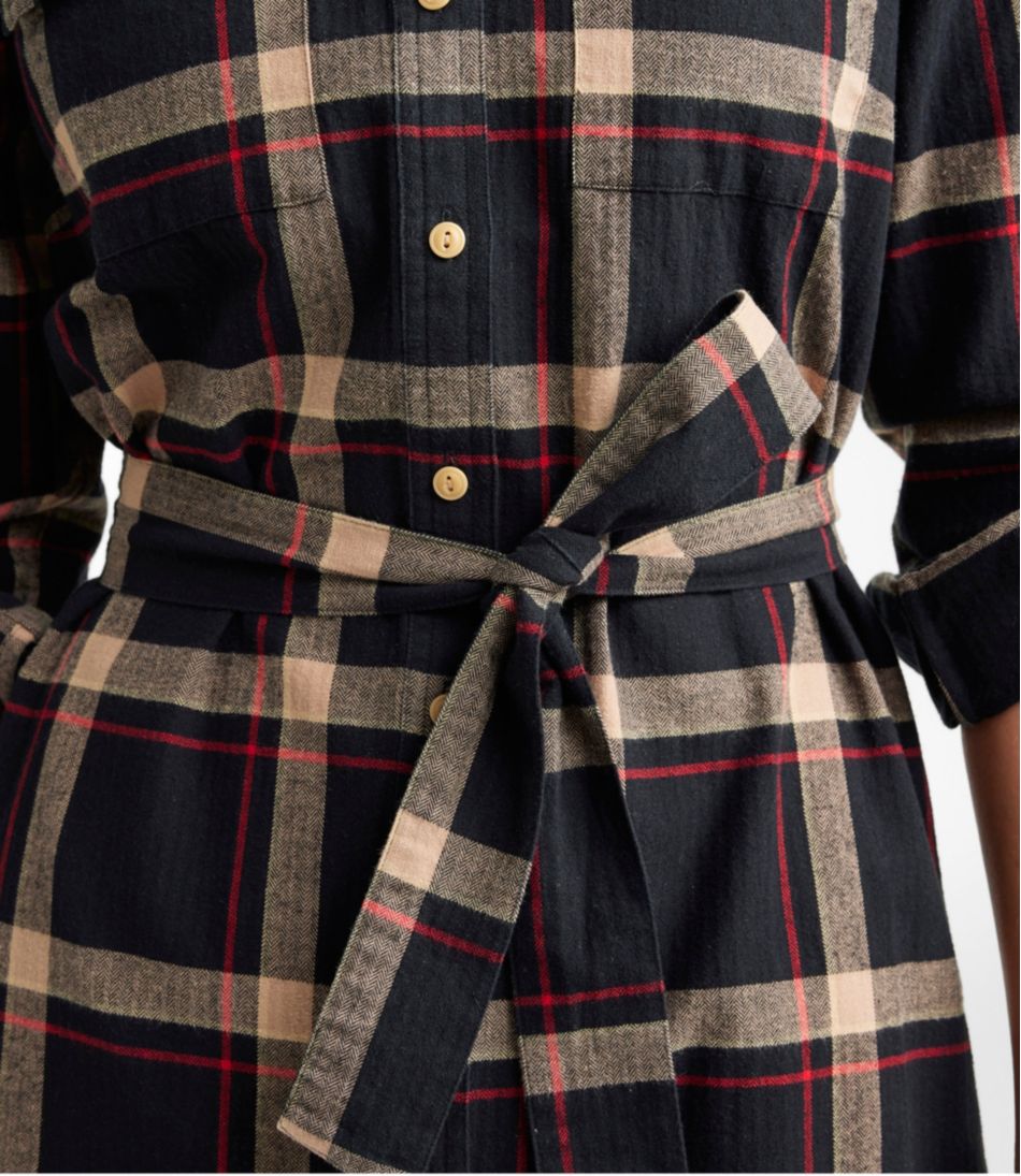 Women's Signature Camp Flannel Shirt Dress, Button-Front L.L.Bean Recommended