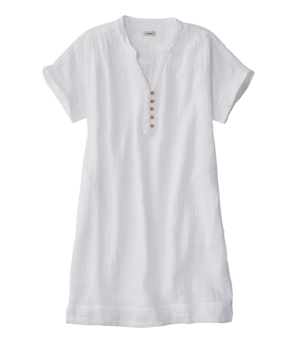 Women's Cloud Gauze Short-Sleeve Shift Dress L.L.Bean Everyday