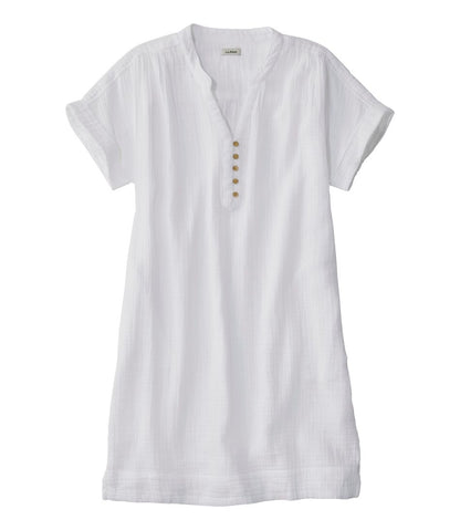 Women's Cloud Gauze Short-Sleeve Shift Dress L.L.Bean Everyday