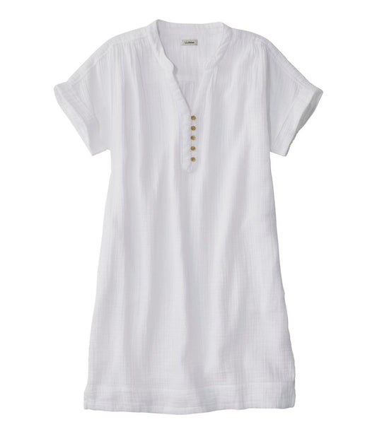 Women's Cloud Gauze Short-Sleeve Shift Dress L.L.Bean Everyday