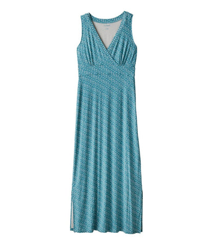Women's Summer Knit Maxi Dress, Print L.L.Bean New