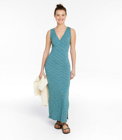 Women's Summer Knit Maxi Dress, Print L.L.Bean New