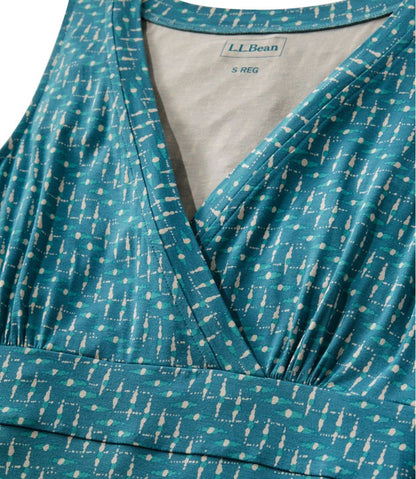 Women's Summer Knit Maxi Dress, Print L.L.Bean New