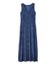 Deep Blue Linear Floral