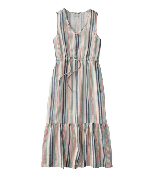 Women's Cloud Gauze Midi Dress, Stripe L.L.Bean Popular