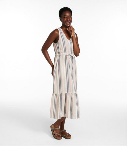 Women's Cloud Gauze Midi Dress, Stripe L.L.Bean Popular
