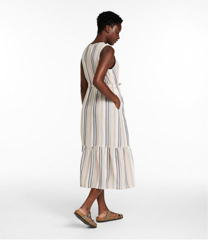 Women's Cloud Gauze Midi Dress, Stripe L.L.Bean Popular