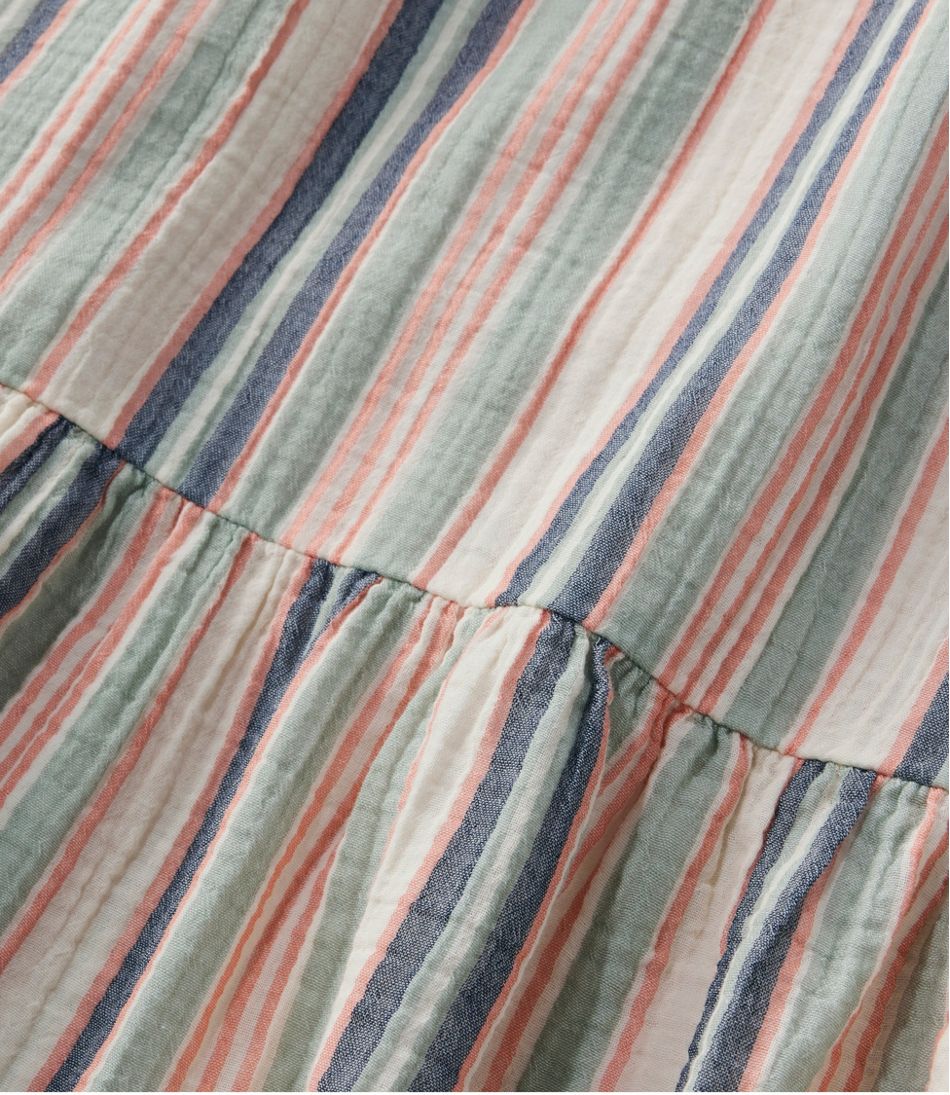 Women's Cloud Gauze Midi Dress, Stripe L.L.Bean Popular