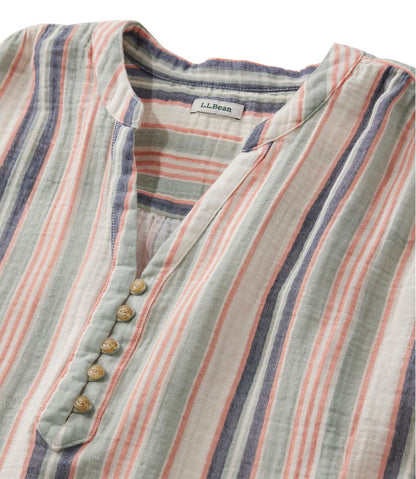 Women's Cloud Gauze Short-Sleeve Shift Dress, Stripe L.L.Bean Best Seller