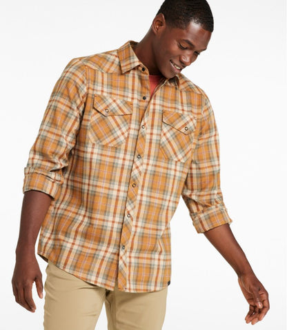 Men's Katahdin Performance Flannel Shirt, Slightly Fitted L.L.Bean New
