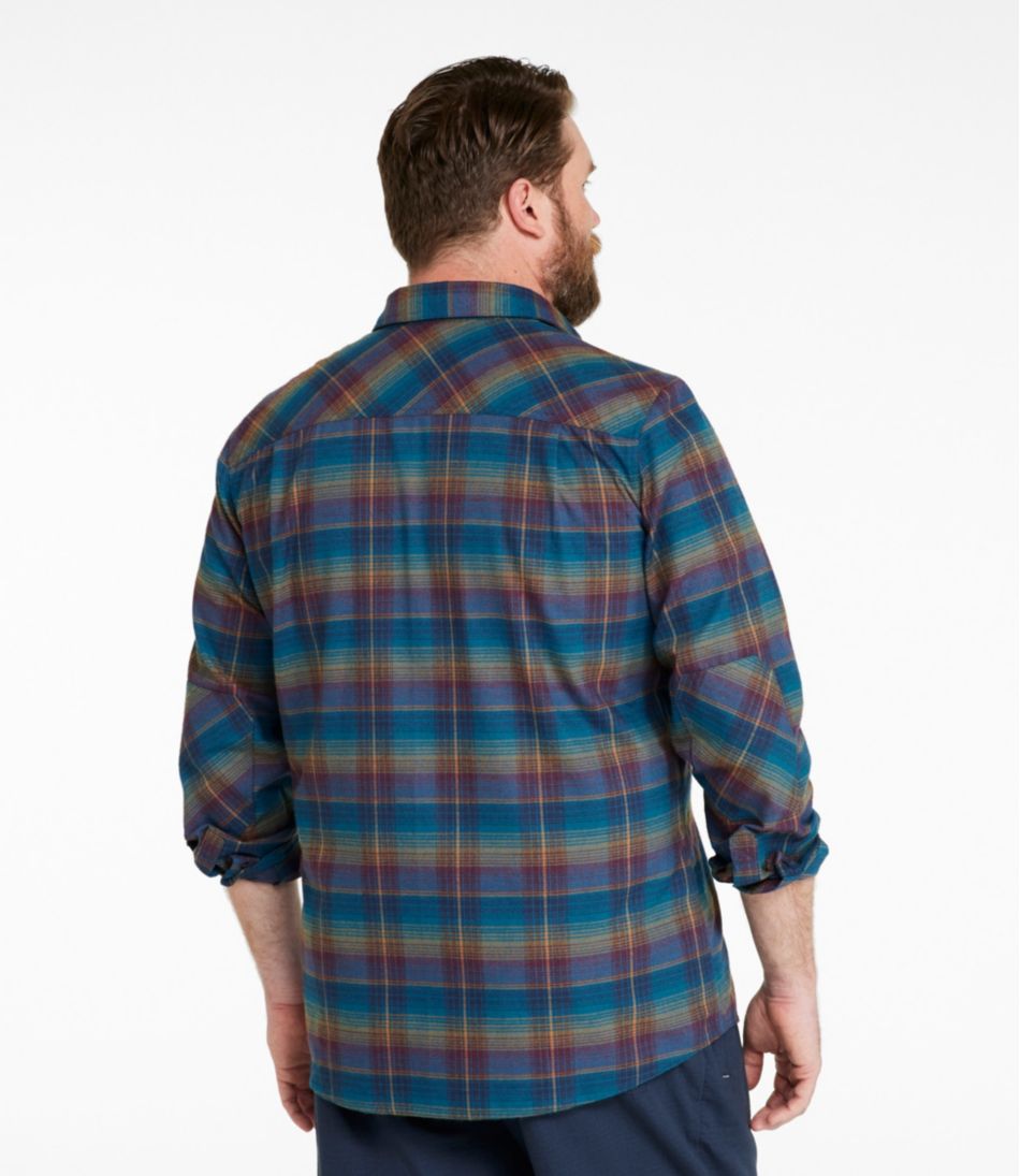 Men's Katahdin Performance Flannel Shirt, Slightly Fitted L.L.Bean New