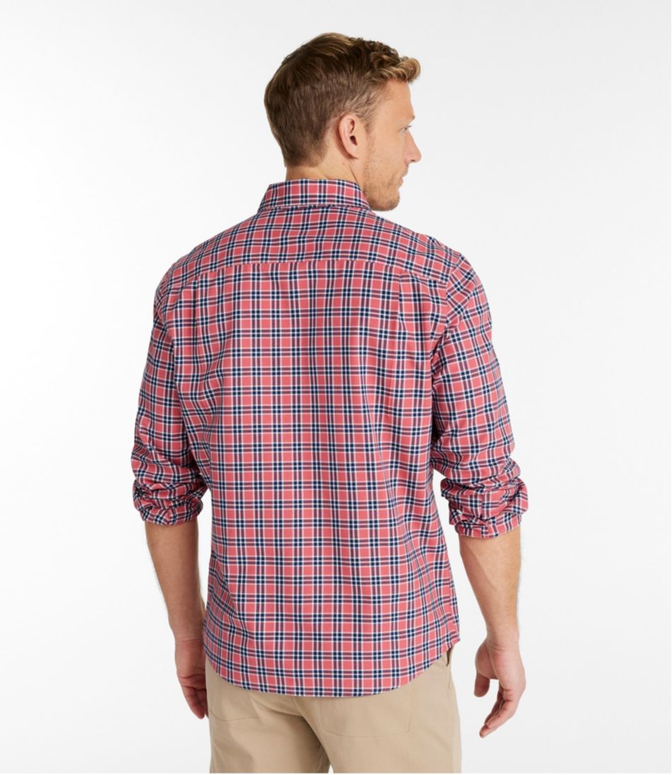 Men's Wrinkle-Free Ultrasoft Brushed Cotton Shirt, Long-Sleeve, Slightly Fitted Untucked Fit L.L.Bean Essential