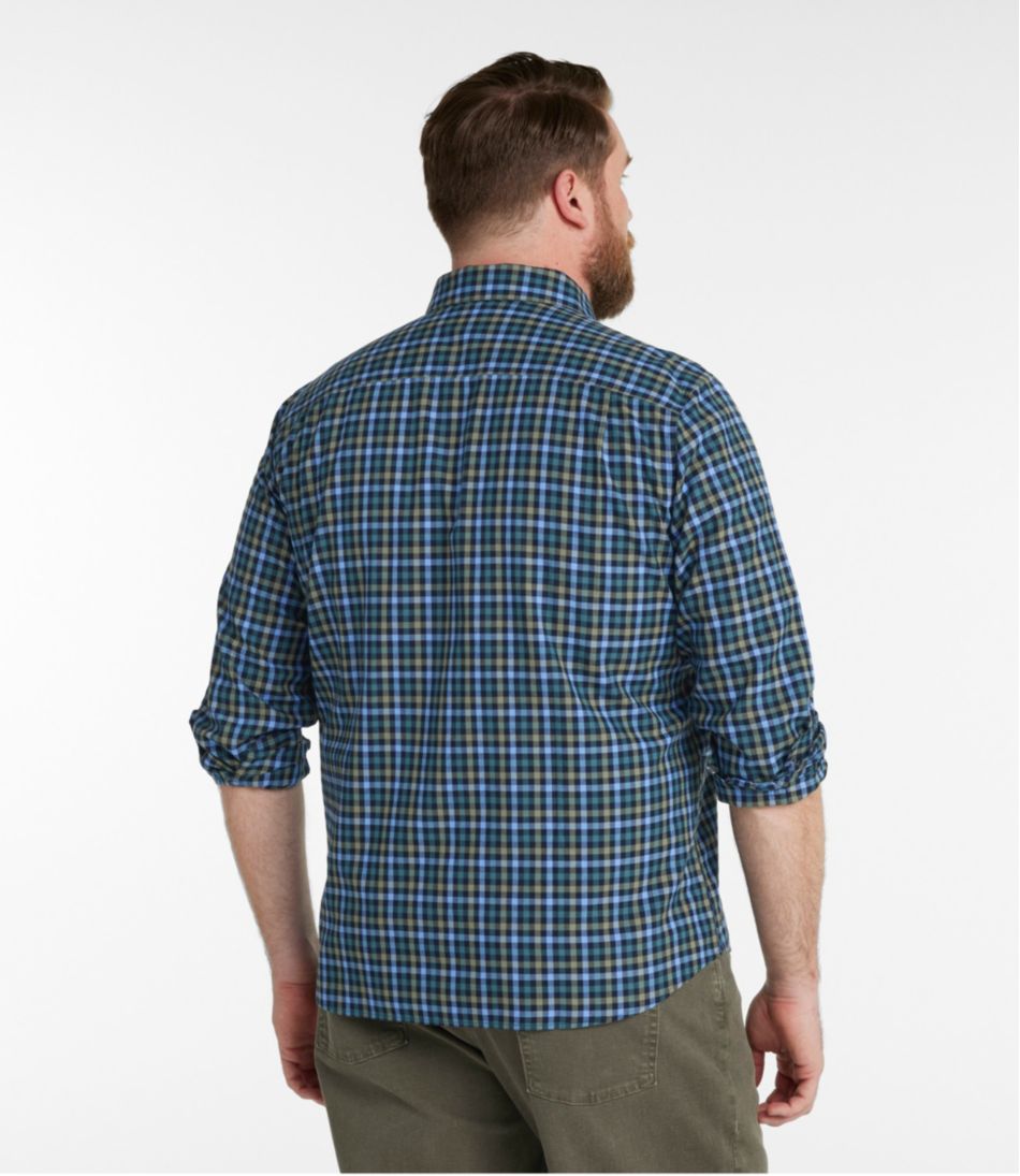 Men's Wrinkle-Free Ultrasoft Brushed Cotton Shirt, Long-Sleeve, Slightly Fitted Untucked Fit L.L.Bean Essential
