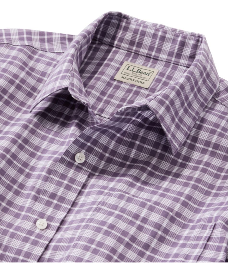 Men's Wrinkle-Free Ultrasoft Brushed Cotton Shirt, Long-Sleeve, Slightly Fitted Untucked Fit L.L.Bean Essential