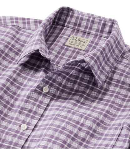 Men's Wrinkle-Free Ultrasoft Brushed Cotton Shirt, Long-Sleeve, Slightly Fitted Untucked Fit L.L.Bean Essential