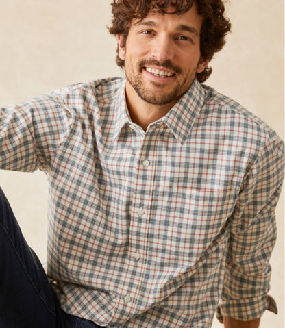 Men's Wrinkle-Free Ultrasoft Brushed Cotton Shirt, Long-Sleeve, Slightly Fitted Untucked Fit L.L.Bean Essential