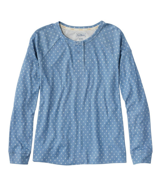 Women's Restorative Sleepwear, Long-Sleeve Henley Print L.L.Bean Everyday