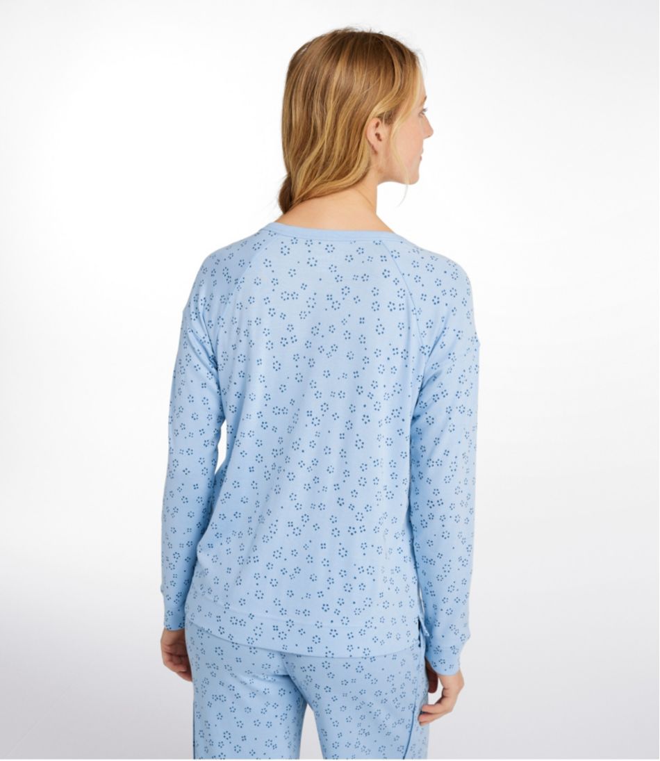 Women's Restorative Sleepwear, Long-Sleeve Henley Print L.L.Bean Everyday