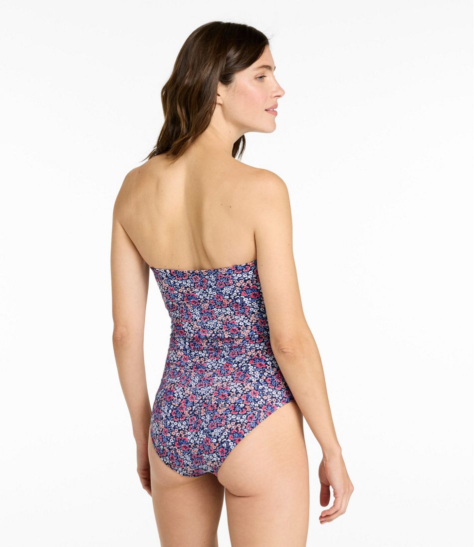 Women's Coastal Essentials Swimwear, Bandeau Tanksuit Print L.L.Bean Recommended