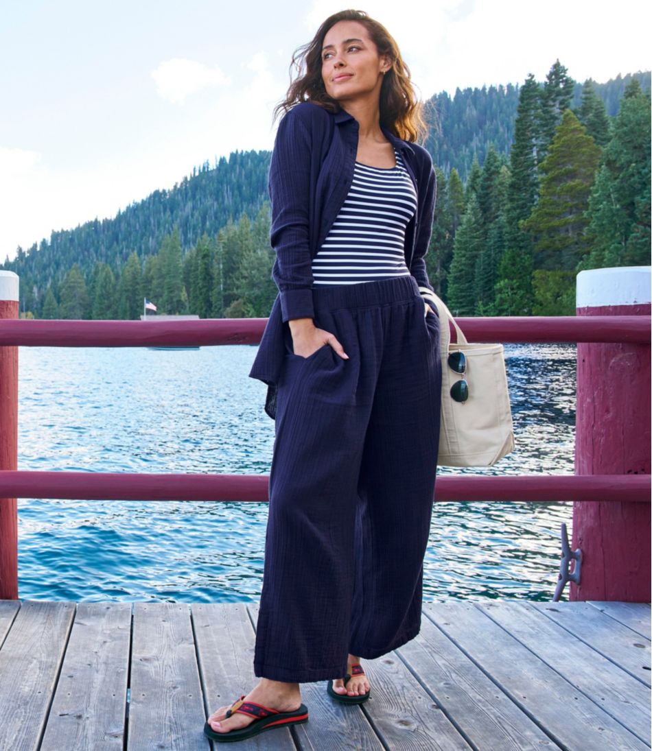 Women's Cloud Gauze Wide-Leg Pants L.L.Bean Everyday