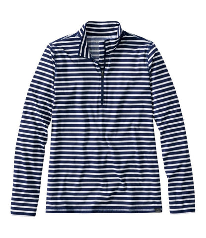 Women's SunSmart® UPF 50+ Sun Shirt, Quarter-Zip Stripe L.L.Bean Popular