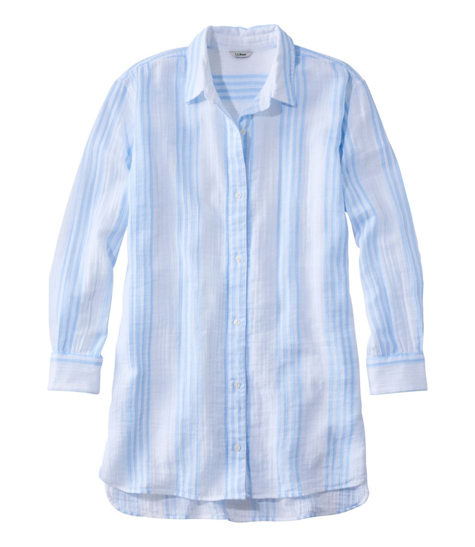Women's Cloud Gauze Cover-Up Shirt, Stripe L.L.Bean Best Seller