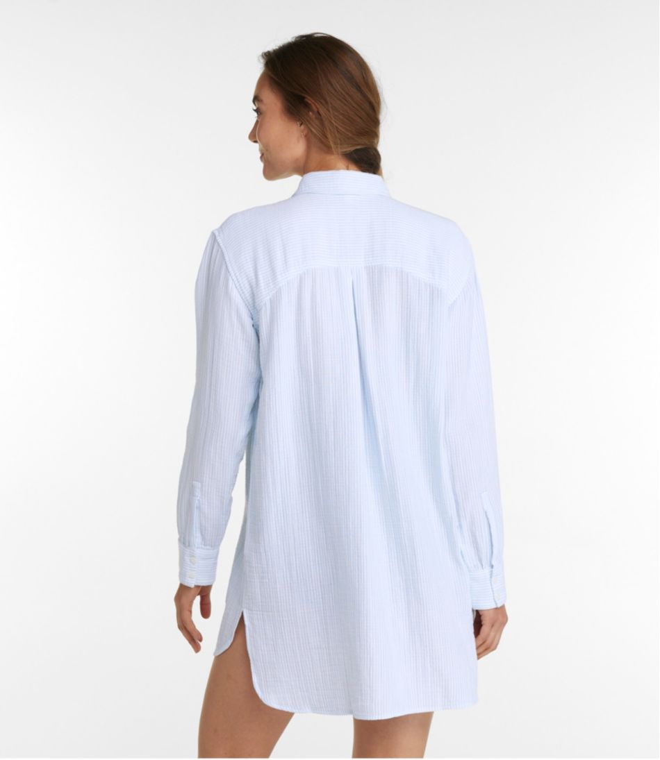 Women's Cloud Gauze Cover-Up Shirt, Stripe L.L.Bean Best Seller
