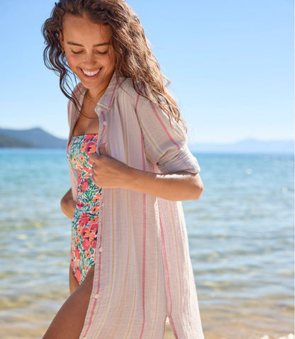 Women's Cloud Gauze Cover-Up Shirt, Stripe L.L.Bean Best Seller