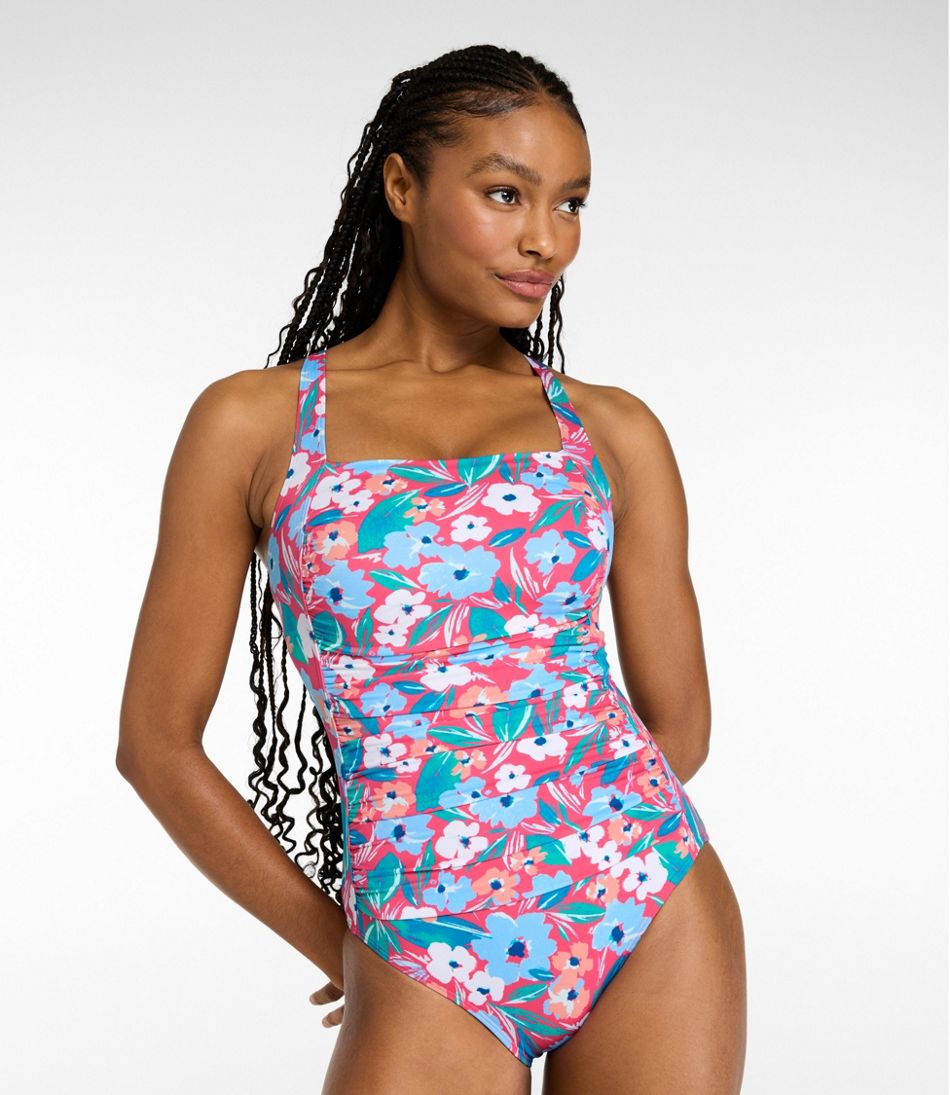 Women's BeanSport Swimwear, Squareneck Tanksuit Print L.L.Bean Recommended