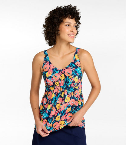 Women's Shaping Swimwear, Soft-Drape Tankini Top Print L.L.Bean Classic