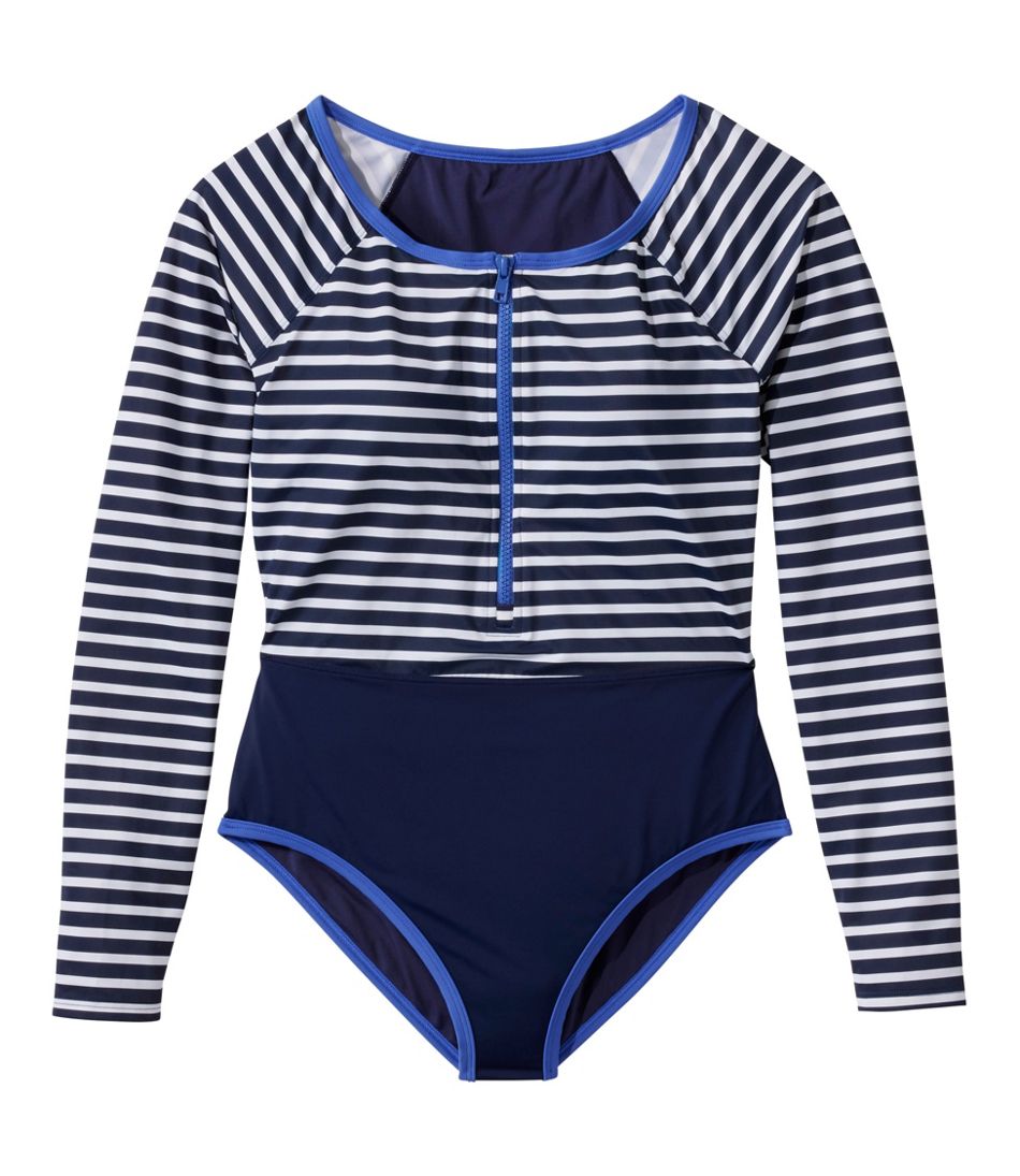 Women's Coastal Essentials Swimwear, Long-Sleeve Tanksuit Print L.L.Bean Popular