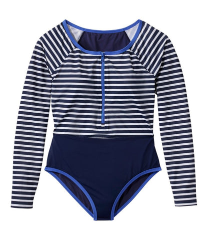 Women's Coastal Essentials Swimwear, Long-Sleeve Tanksuit Print L.L.Bean Popular