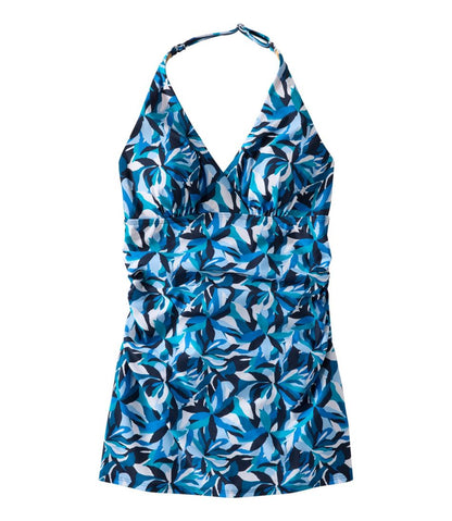 Women's Shaping Swimwear, Clasp Halter Dress Print L.L.Bean Trending