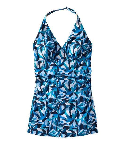 Women's Shaping Swimwear, Clasp Halter Dress Print L.L.Bean Trending