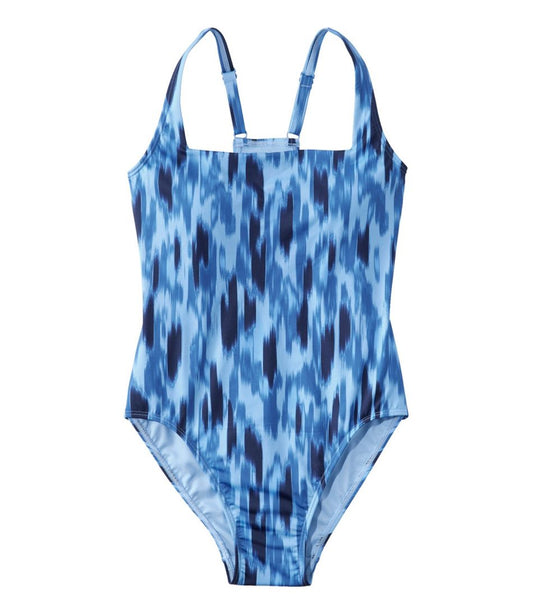 Women's New Currents Swimwear, Squareneck Tanksuit Print L.L.Bean New
