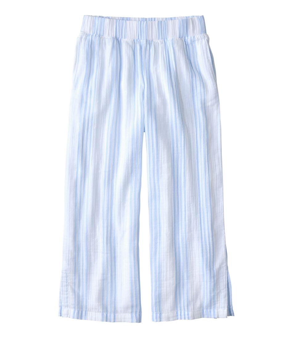 Women's Cloud Gauze Wide-Leg Pants, Stripe L.L.Bean Popular