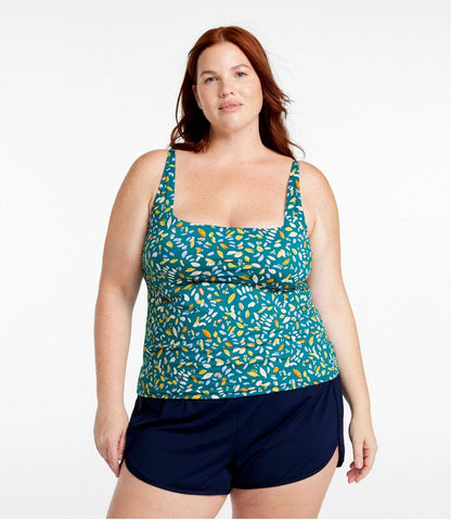 Women's New Currents Swimwear, Squareneck Tankini Top Print L.L.Bean Premium