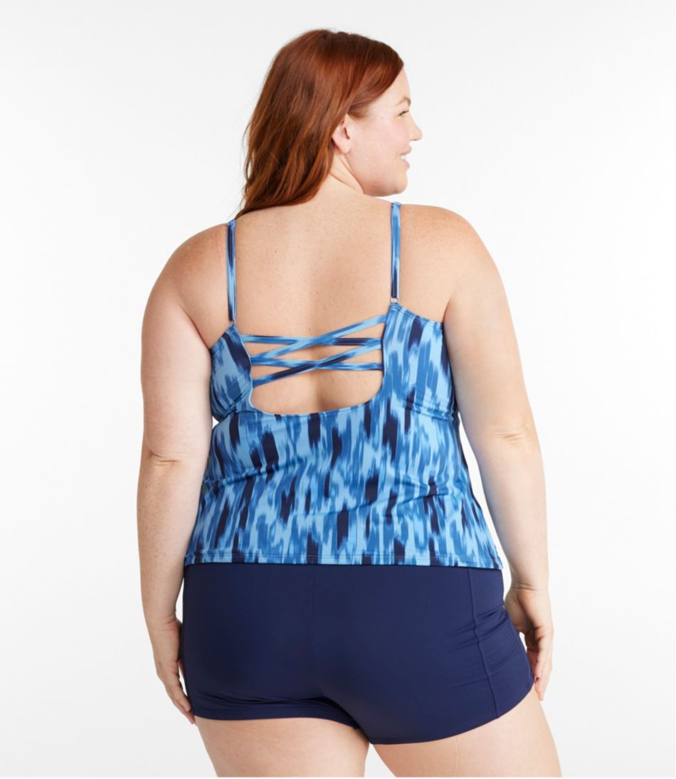 Women's New Currents Swimwear, Squareneck Tankini Top Print L.L.Bean Premium