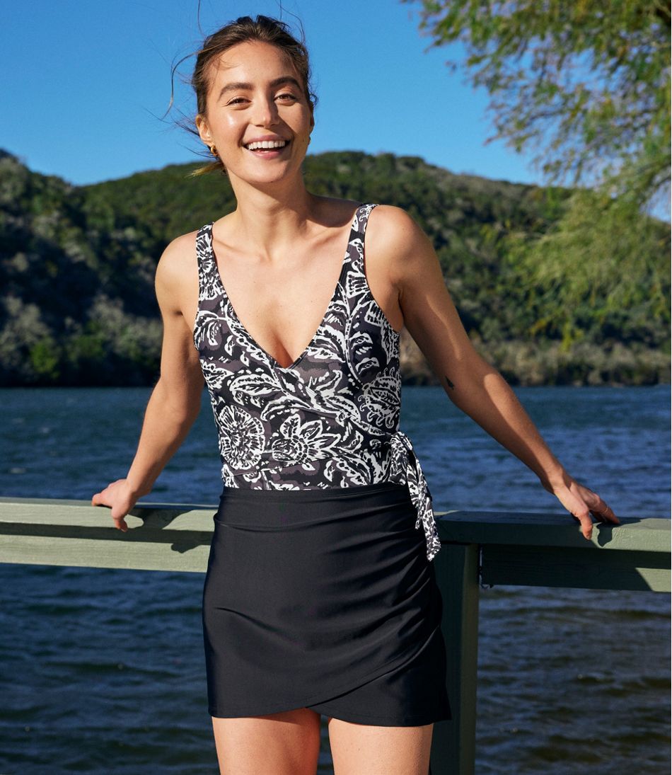 Women's Summersalt The Ruched Swim Skirt L.L.Bean Featured