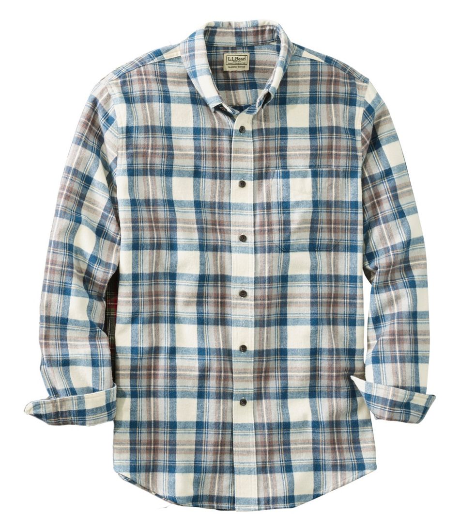 Men's Scotch Plaid Flannel Shirt, Slightly Fitted L.L.Bean Classic
